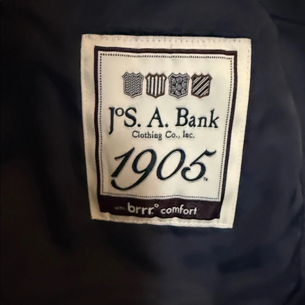 Jos. A. Bank Brown/Blue Plaid Linen/Wool  Blazer 41R